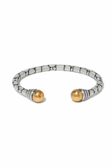 Pebble Link Two Tone Open Flex Cuff