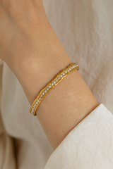 Stardust Cuff - 18K Gold Plated + CZ
