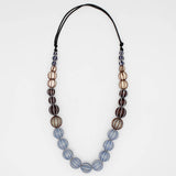 Brown Pietra Graduated Wrapped Bead Necklace