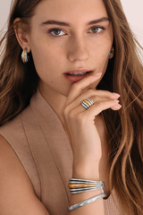 Ferrara Deco Gold and Silver Ring