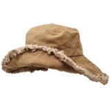 Carmel Keanu Heavy Cotton Twill Raw Edge Bucket Hat