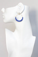 Cobalt hoop earrings