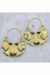 Gold Crinkle Hoops