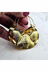 Gold Crinkle Hoops