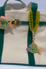 Bag Charm / Key Ring Fish Bubbles and Pearl
