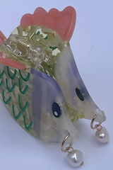 Hair Claw / Fish Bubbles and Pearl