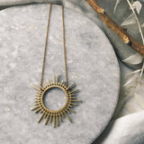 Brass Sunburst necklace