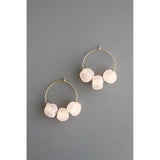 Pink Ghana Glass Hoop Earrings