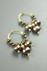 Mini Hoop Pearl Earrings