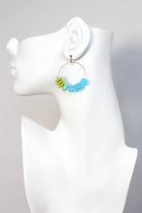 Glass Hoop Earrings
