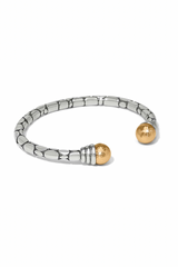 Pebble Link Two Tone Open Flex Cuff