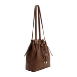 Sally Espresso Vegan Shoulder Bag