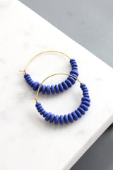 Cobalt hoop earrings