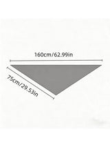 Brown Contrast Border Abstract Pattern Triangle Bandana