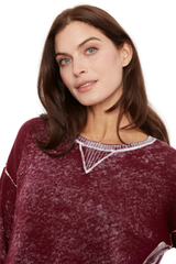 Long Sleeve Crew Neck Printed on Reverse Sweater