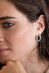 Refined Earring Collection - Medium Stellar Hoop/Silver