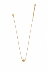 Interlock Single Mini Knot Gold Necklace