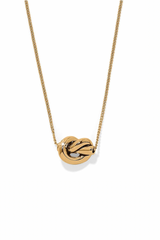 Interlock Single Mini Knot Gold Necklace