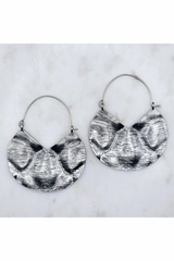 Silver Crinkle Hoops