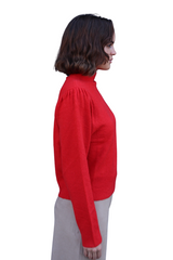 Orange Red Turtleneck Sweater