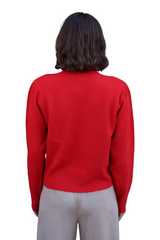 Orange Red Turtleneck Sweater