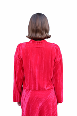 Red Winter Side Tie Top