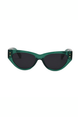 Carly Hunter Green / Smoke Polarized Sunglasses