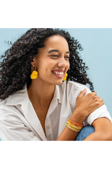 Chelsea Yellow 18 Strand Luxe Bead4d Bracelet Set