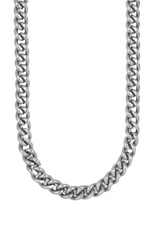 Ferrara Roma Silver Curb Chain Necklace