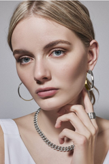 Ferrara Roma Silver Curb Chain Necklace