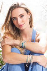 Mixed Media Bracelet - Optimism/ Green Aventurine/ Silver