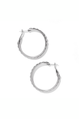 Pretty Tough Stud Large Leverback Hoop Earrings