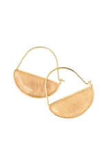 Stone Prism Hoop - Citrine/Gold