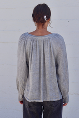Two Button Long Sleeve Tops