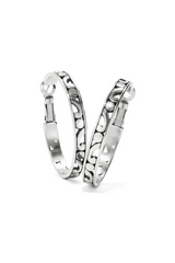 Contempo Silver Medium Hoop Earrings