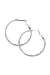 Contempo Silver Medium Hoop Earrings