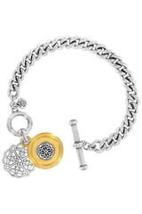 Ferrara Two Tone Toggle Bracelet