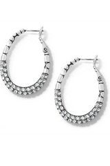Pebble Pave Hoop Earrings