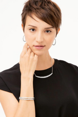 Pebble Pave Hoop Earrings