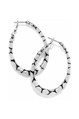 Pebble Oval Hoop Earrings