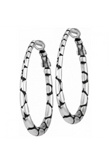 Pebble Oval Hoop Earrings