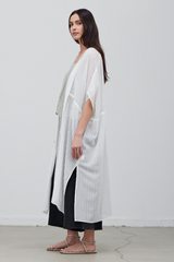 Off White Breezy Stripe Cover Up