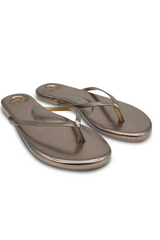 Indie Metallic Pewter Sandal