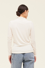 Ecru Basic Turtleneck Top