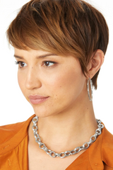 Silver Pebble Link Necklace