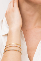 Sparkle & Shine Rhinestone Bracelet Trio - Rose Water Opal/Gold