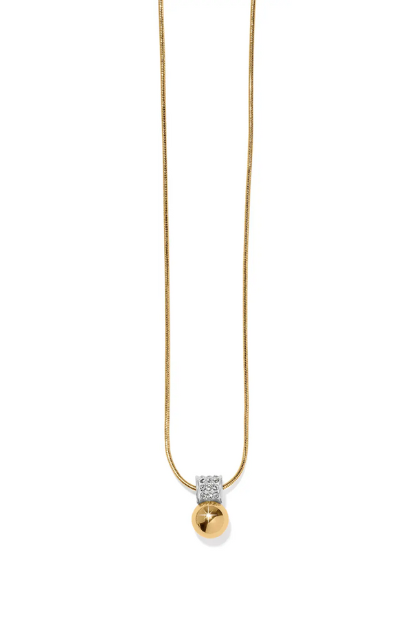 Gold Meridian Mini Necklace with Gold Ball