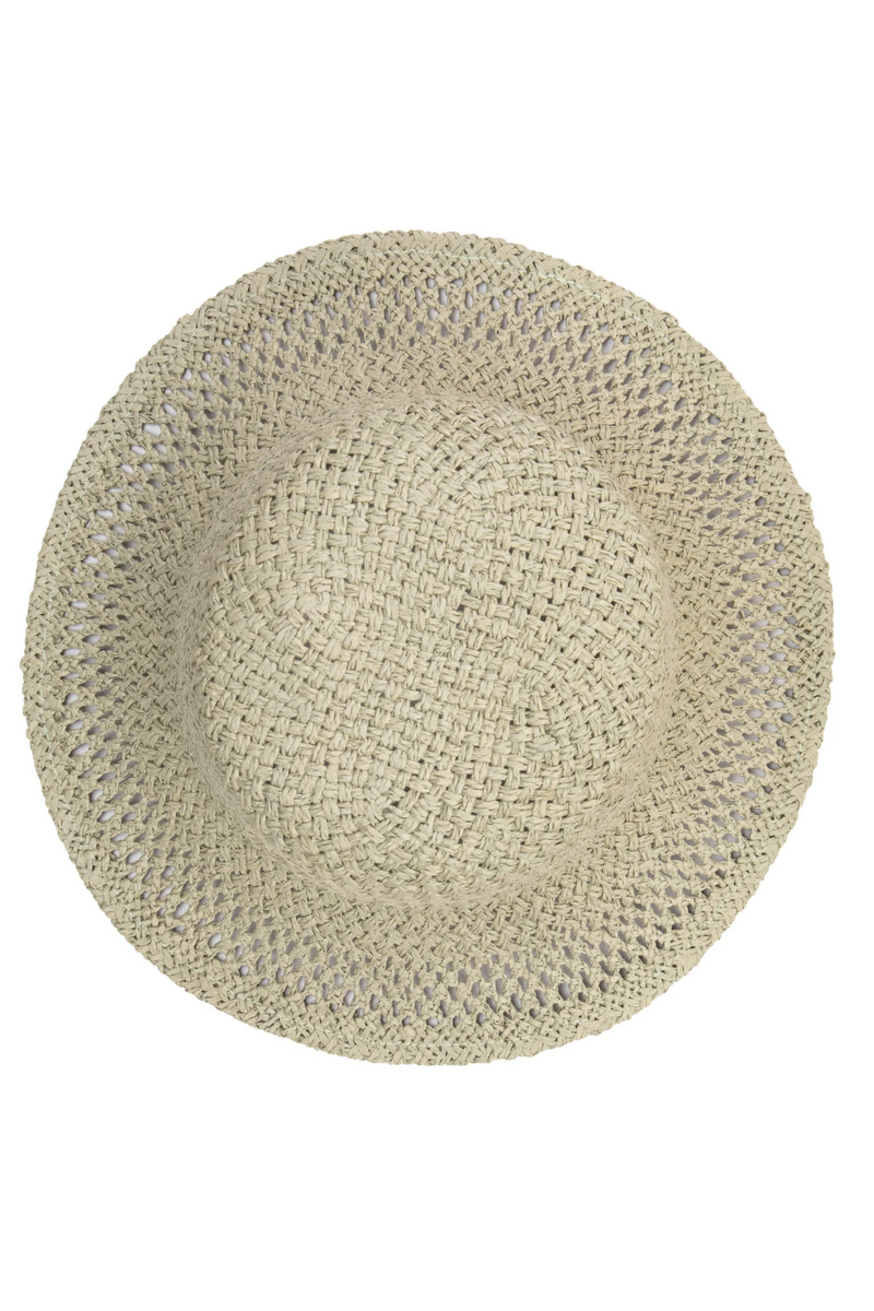 Sage Woven Paper Bucket Hat with Ventilation