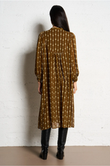 Brown Print Dress
