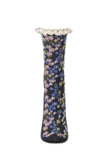 Liberty Floral Lace Cuff Crew Socks